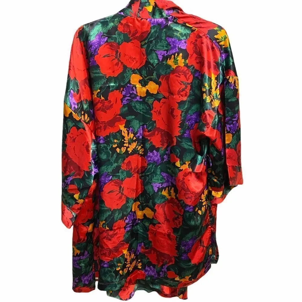 Victoria Secret Gold Label Floral Robe Set Medium